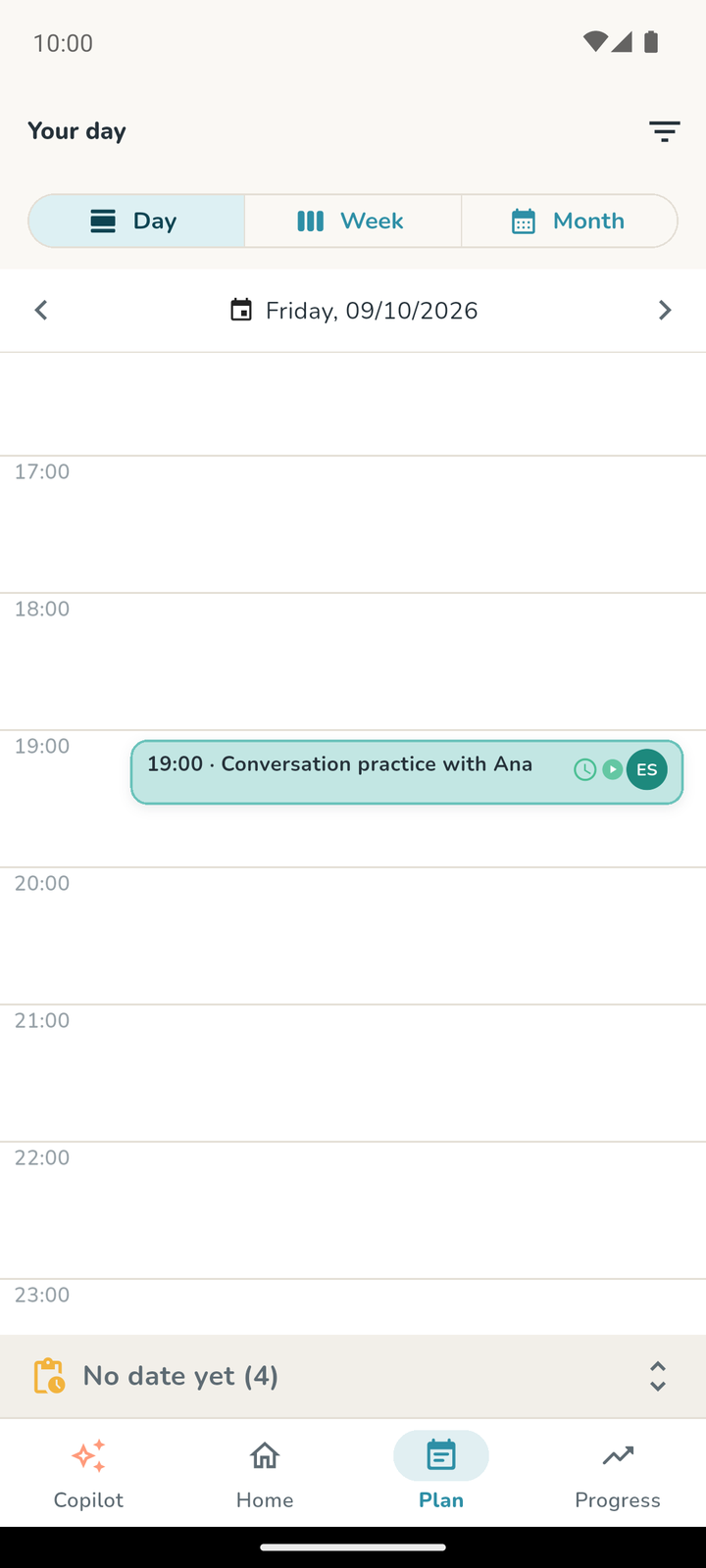 Daily plan