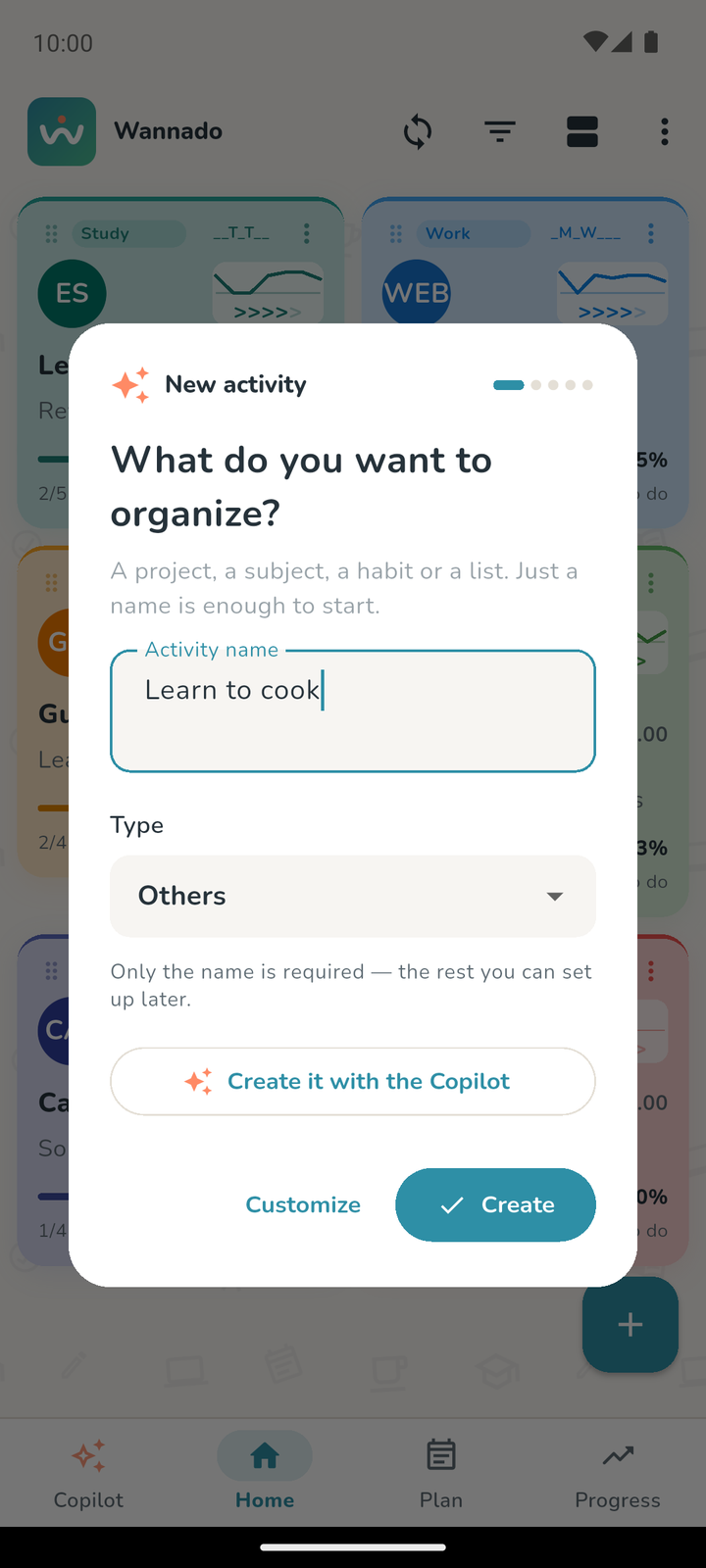 New activity